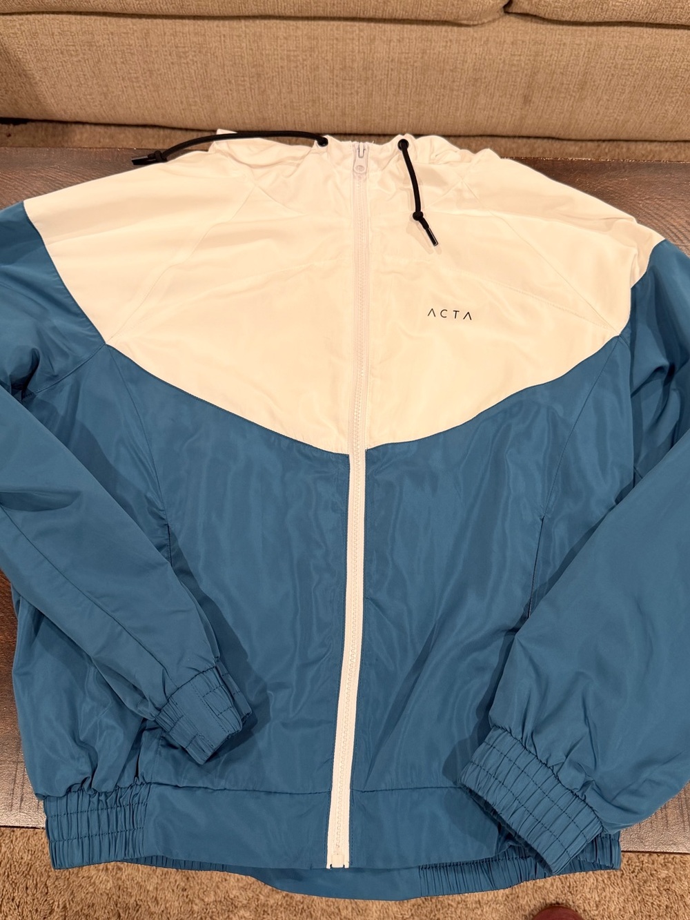 ACTA Women's Blue and White Utility Windbreaker Jacket